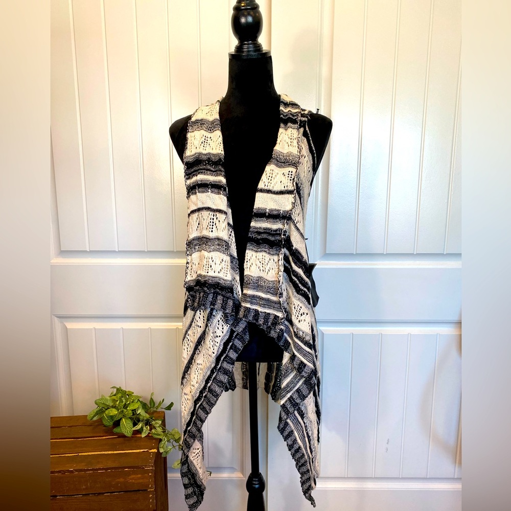 New!  Knitted Light Weight Asymmetrical Cardigan Waterfall Sweater